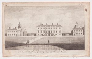 Antique Engraving Print, The Seat of St. Gregory Page at Black Heath, 1776