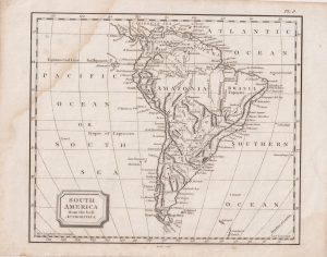 Antique Engraving Print, South America from the best Authorities, 1806