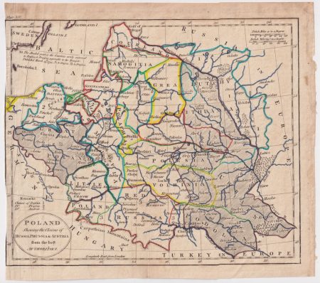 Antique Map, Poland, 1793