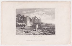 Antique Engraving Print, Upnor Castle, Kent, 1840