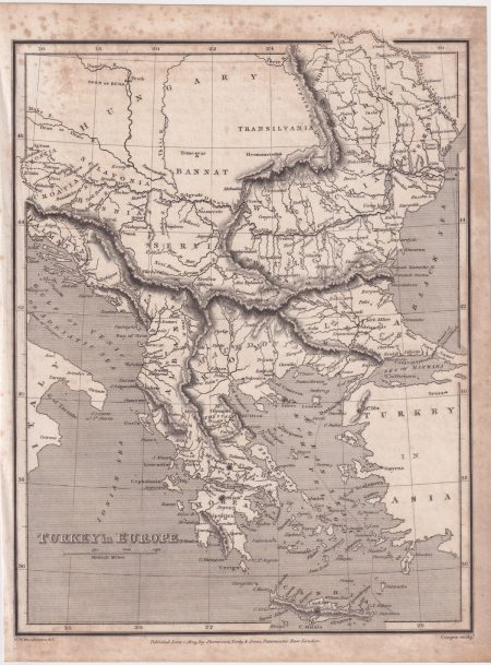 Antique Print, Turkey in Europe, 1809