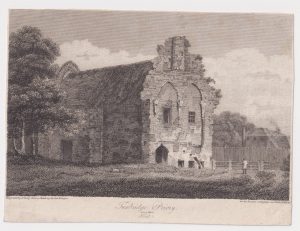 Antique Engraving Print, Funbridge Priory, 1810 ca.