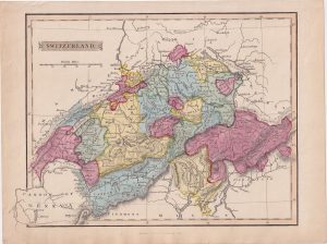 Antique Map, Switzerland, 1839