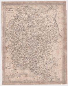 Antique Map, Russia in Europe, 1808