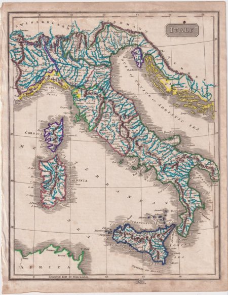 Antique Print, Italy, 1802