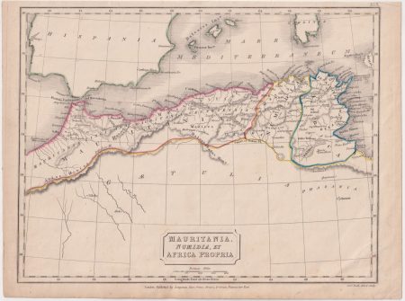 Antique Map, Mauritania, Numidia, et Africa Propria, 1826