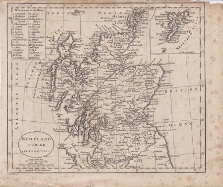 Antique Map, Scotland from the best Authorities, 1793