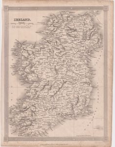 Antique Map, Ireland, 1810