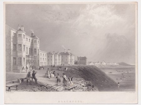 Antique Engraving Print, Blackpool, 1842