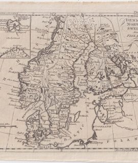 Antique Map, Denmark, Norway, Sweden and Finland, 1797