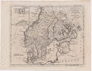 Antique Map, Denmark, Norway, Sweden and Finland, 1797