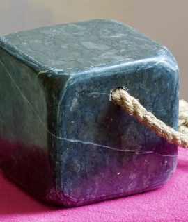 Handmade Black Stone Cube