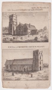 Antique Engraving Print, ST. Peter and Monkton Church, 1809