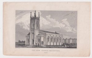 Antique Engraving Print, The New Church Maidstone, Kent, 1829