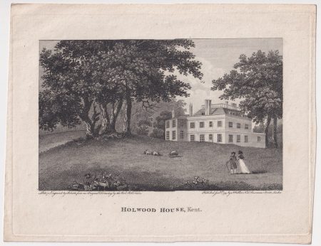 Antique Print, Holwood House, Kent, 1795