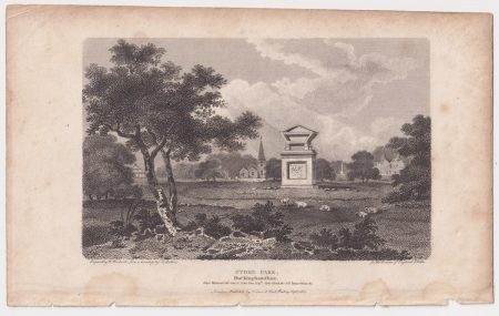 Antique Engraving Print, Stoke Park, Buckinghamshire,1805