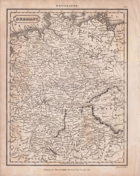 Antique Map, Germany, 1820