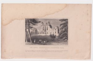 Antique Engraving Print, The Royal Observatorym Greenwich Park, 1830