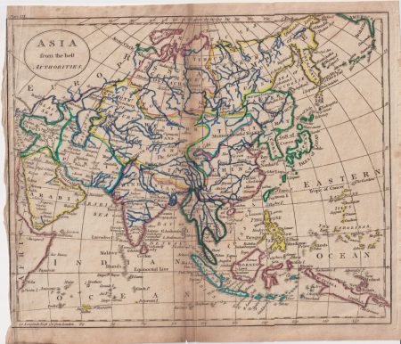 Antique Map, Asia, 1795