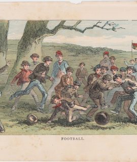 Antique Print, Football, 1890-1909