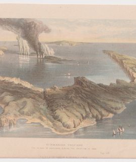 Antique Print, Submarine Volcano, 1871