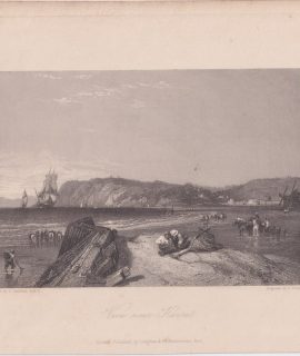 Antique Engraving Print, View near Havre, 1845