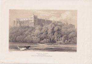Antique Print, Arundel Castle, 1846