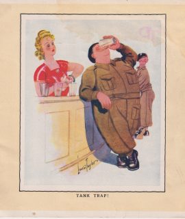 Vintage Print, Tank Trap! 1909 ca.