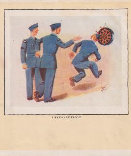 Antique Print, Interception! 1909