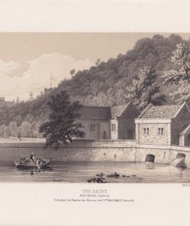 Antique Print, The Dairy, Arundel Castle, 1846