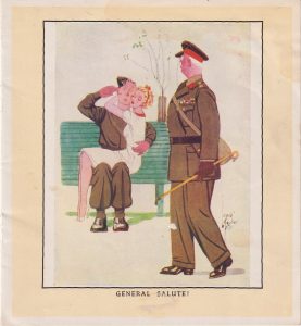 Vintage Print, General Salute! 1909 ca.