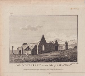 Antique Engraving Print, The Monastery in the Isle of Oransay, 1786