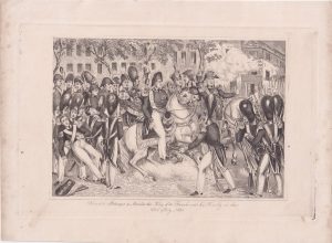 Antique Engraving Print, Murder the King of the French and his Family, 1840