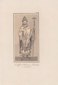 Antique Engraving Print, An Official Habit of an Archbishop in the 13th Cent.y, 1870