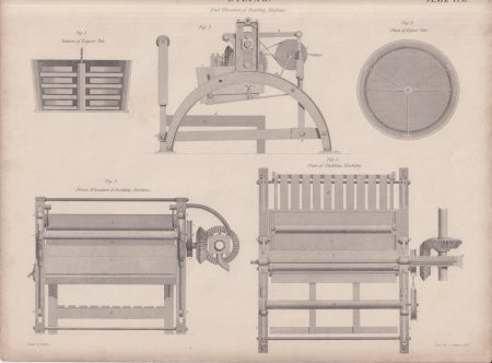 Antique Engraving Print, Dyeing, 1806