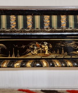 Antique Chinoiserie Piano Stool, 1880