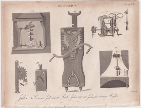 Antique Engraving Print, Jacks, 1816