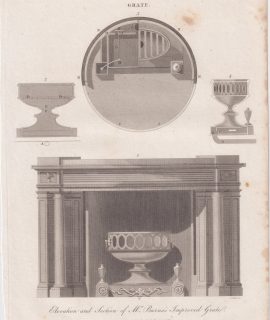 Antique Engraving Print, Grate, 1806