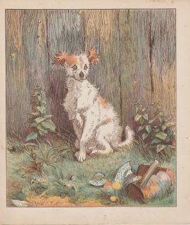 Antique Print, The dog, 1870