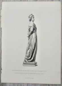 Antique Engraving Print, Marie Antoinette on her way to the place of execution, 1878