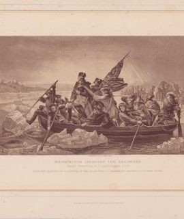 Antique Print, Washington Crossing the Delaware, 1880 ca.