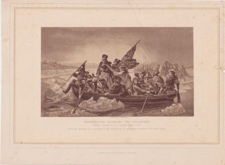 Antique Print, Washington Crossing the Delaware, 1880 ca.