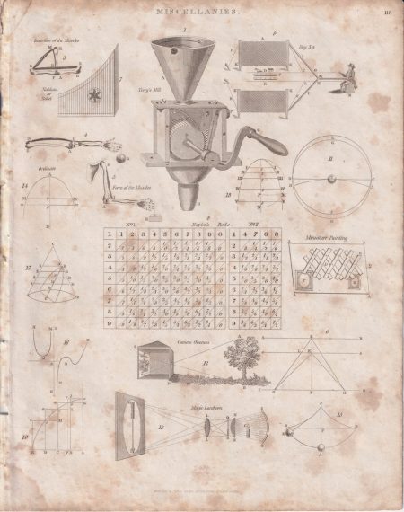 Antique Engraving Print, Miscellanies, 1811