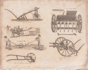 Antique Engraving Print, Agriculture, 1810