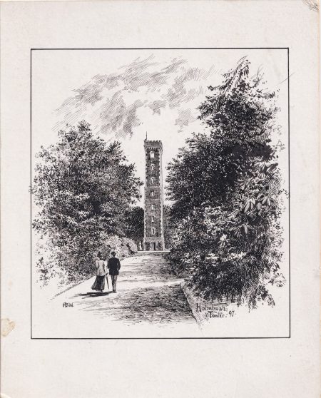Antique Print, Holmbush Towers, 1897