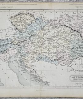 Antique Map, Austrian Empire,