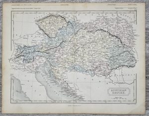 Antique Map, Austrian Empire,