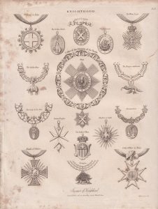 Antique Engraving Print, Knightood, 1812