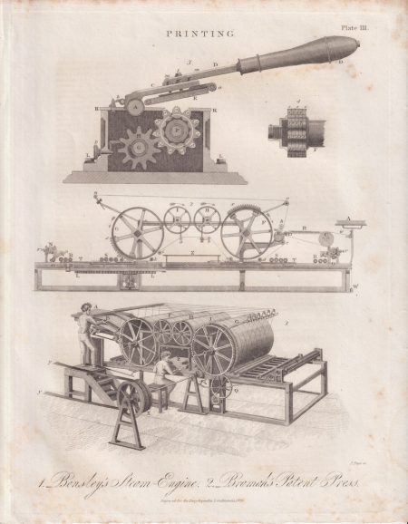 Antique Engraving Print, Printing, 1826