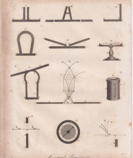 Antique Engraving Print, Magnetism, 1815